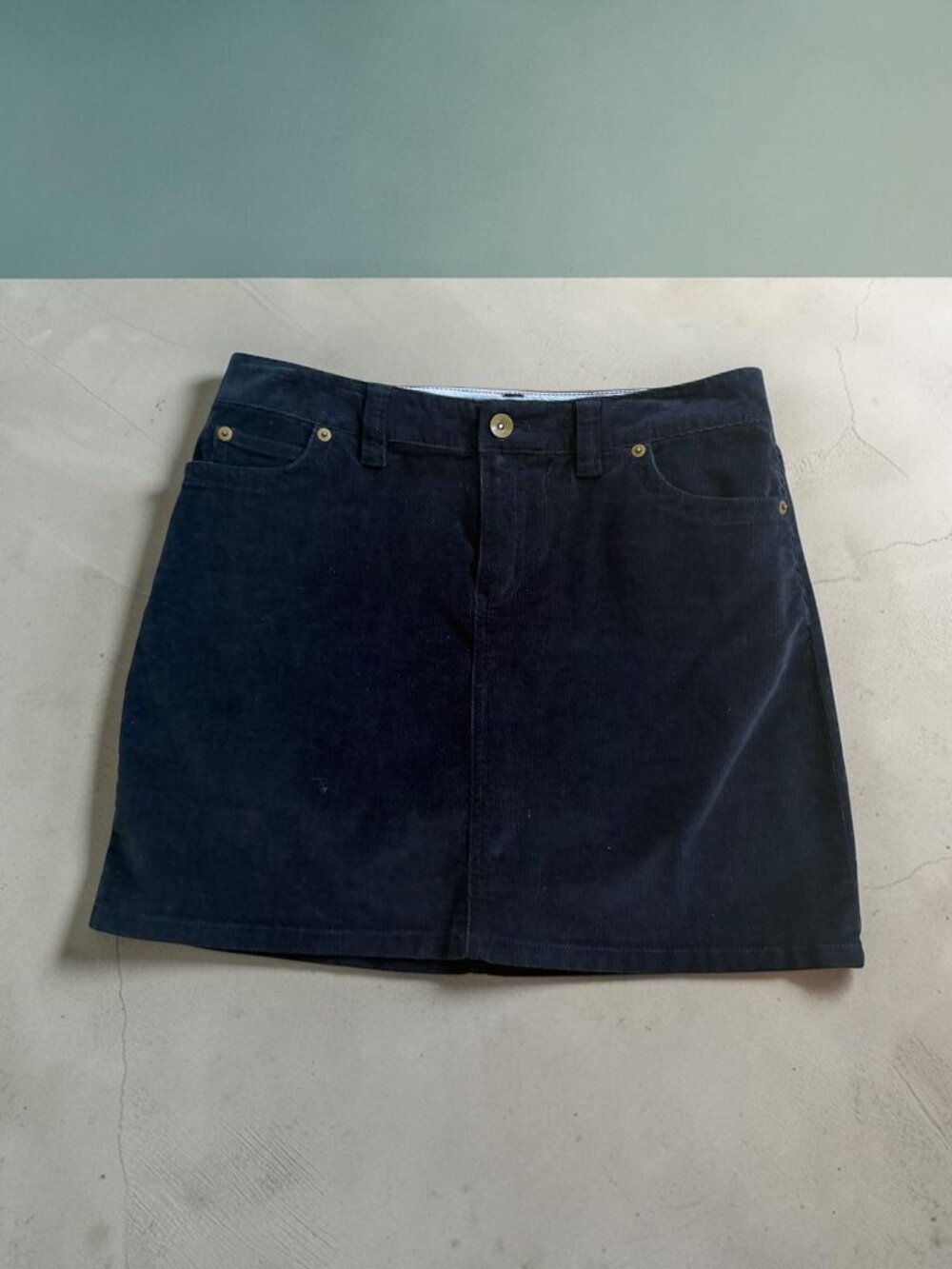 VINEYARD VINES Navy Blue Velvet Cotton Skirt Size US 6